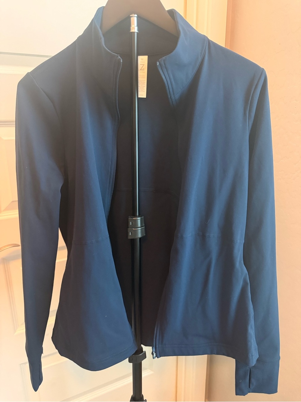 Zella Navy Full-Zip Lightweight Utility Jacket